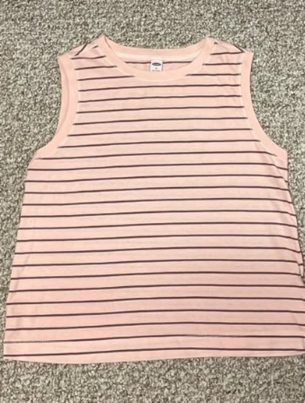 Old Navy Pink & Brown Striped Sleeveless Tank Top XS